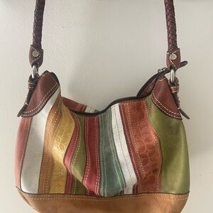 Fossil Multicolor Striped Shoulder Bag